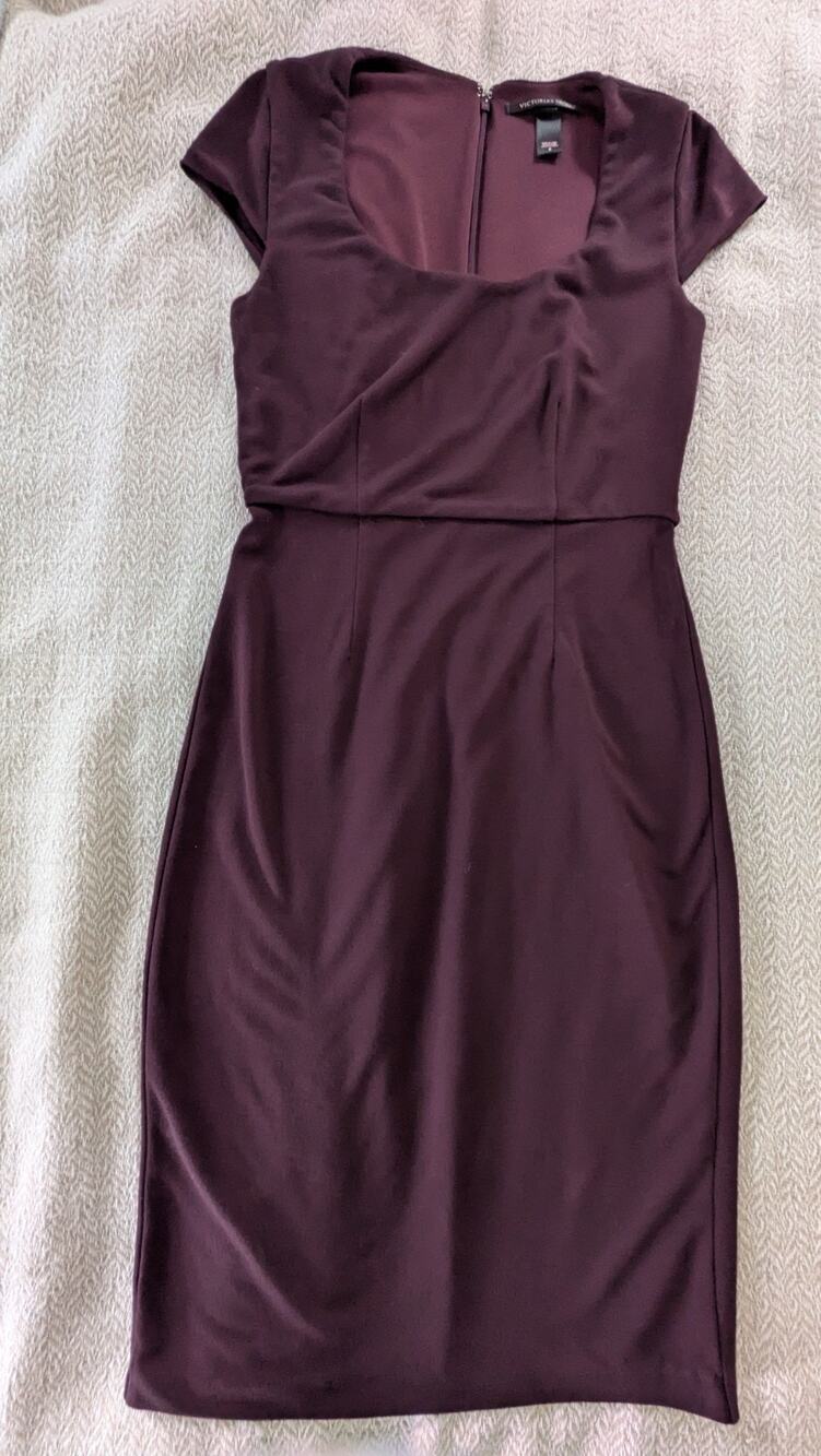 Victoria's Secret Sheath Dress Womens 6 Deep Burgundy Wine Office Siren Cocktail